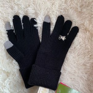 Kate Spade Rib Gloves with Tech Finger